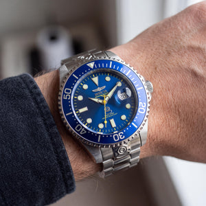 Invicta Grand Diver Men's Watch — side view, Stainless Steel case 47mm