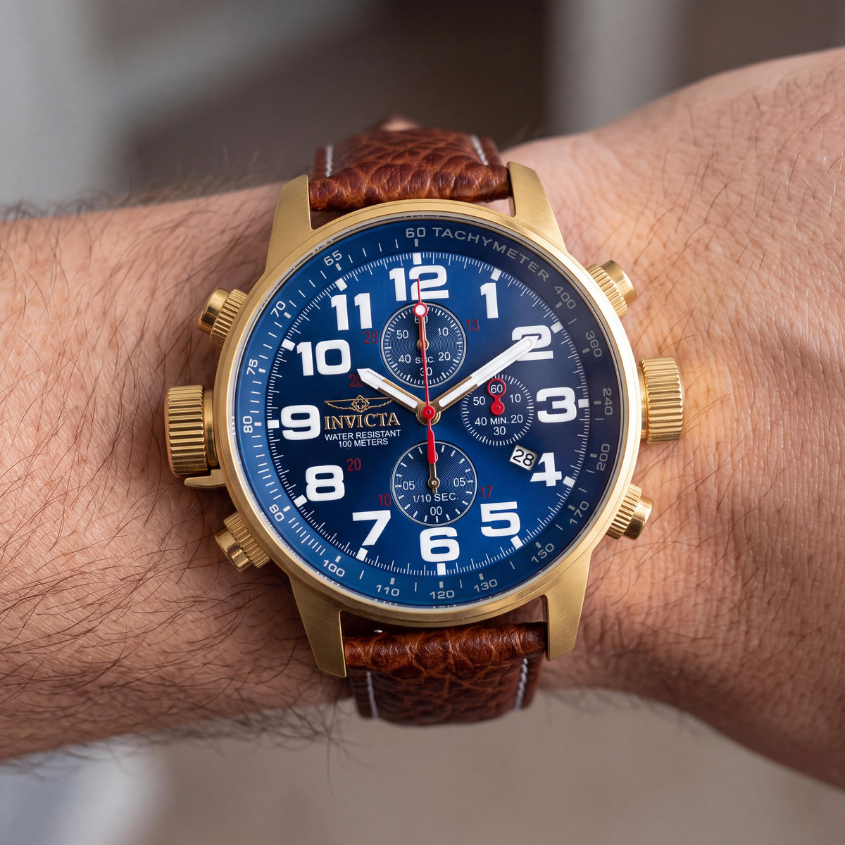 Reloj Invicta I-Force 3329 para hombre, dorado, 46mm, Photo 3