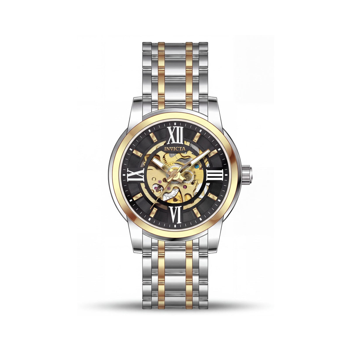 Invicta Objet D Art 69131 reloj unisex automático con brazalete de acero inoxidable y esfera negra de 41 mm plateado, Photo 1