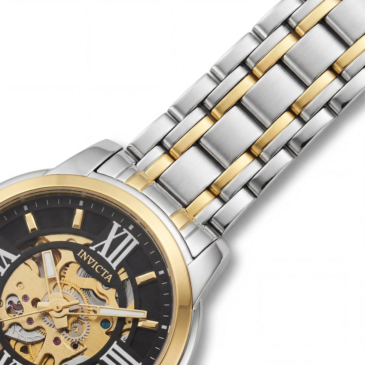 Invicta Objet D Art 69131 reloj unisex automático con brazalete de acero inoxidable y esfera negra de 41 mm plateado, Photo 3