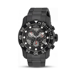 Invicta Pro Diver 19838 Black Stainless Steel Men's Watch, 49mm