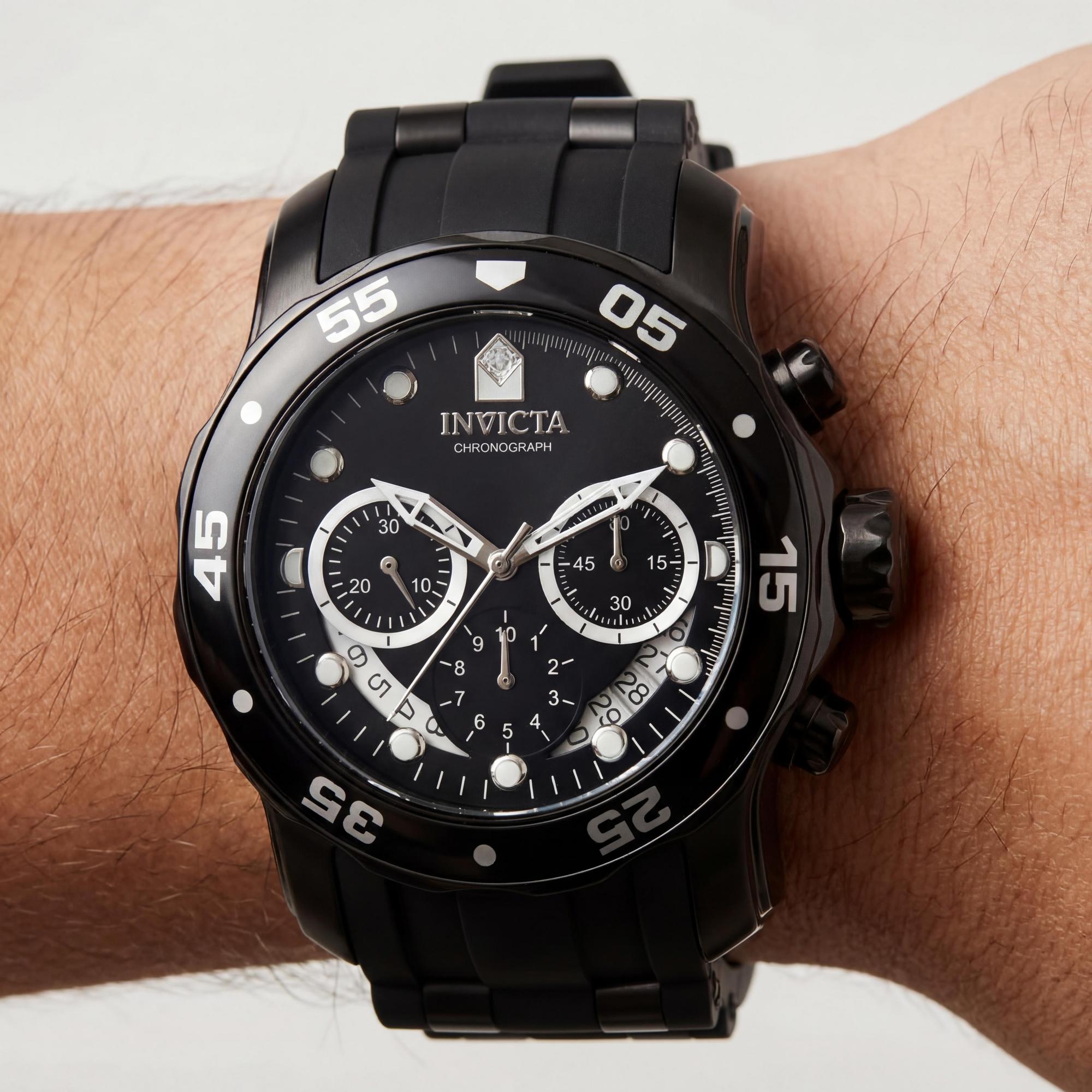 Invicta Pro Diver 21930 Reloj cronógrafo para hombre, esfera negra 48mm, Photo 3
