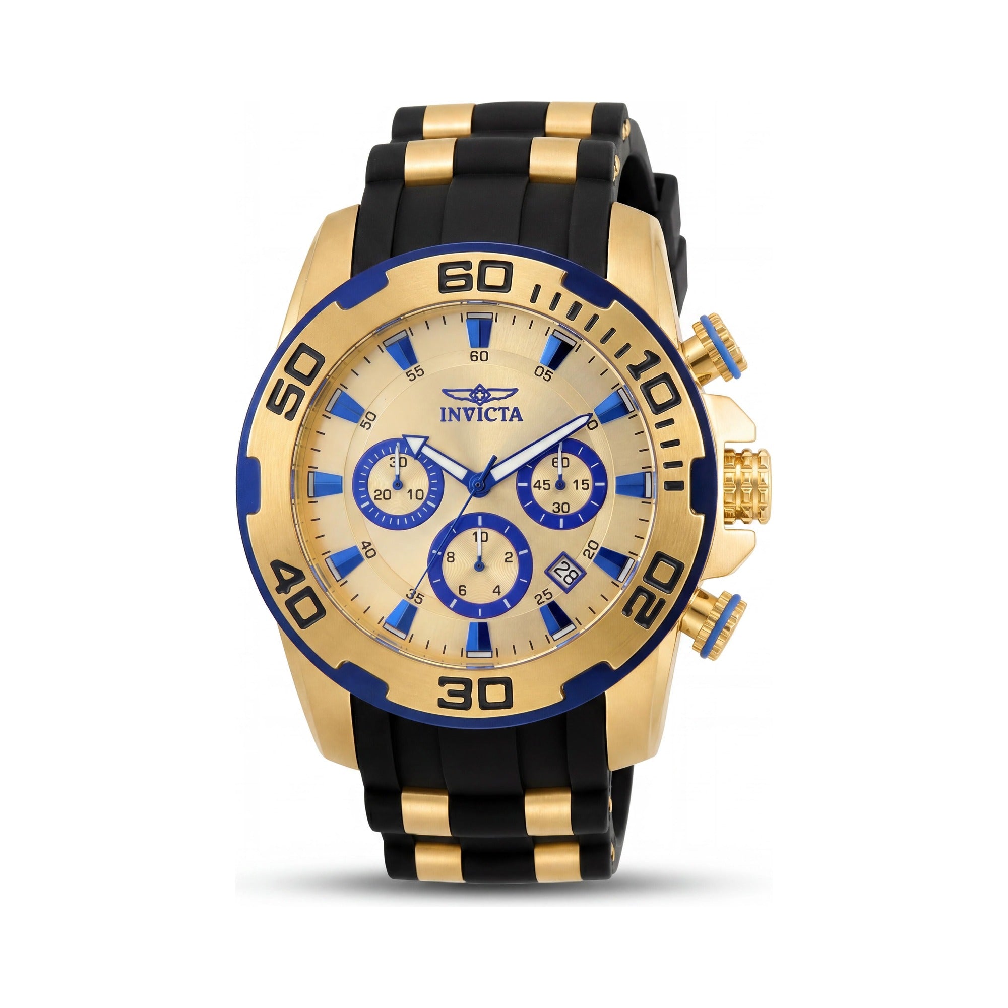 Invicta Pro Diver 22308 Reloj cronógrafo para hombre, esfera dorada de 50 mm, Photo 1