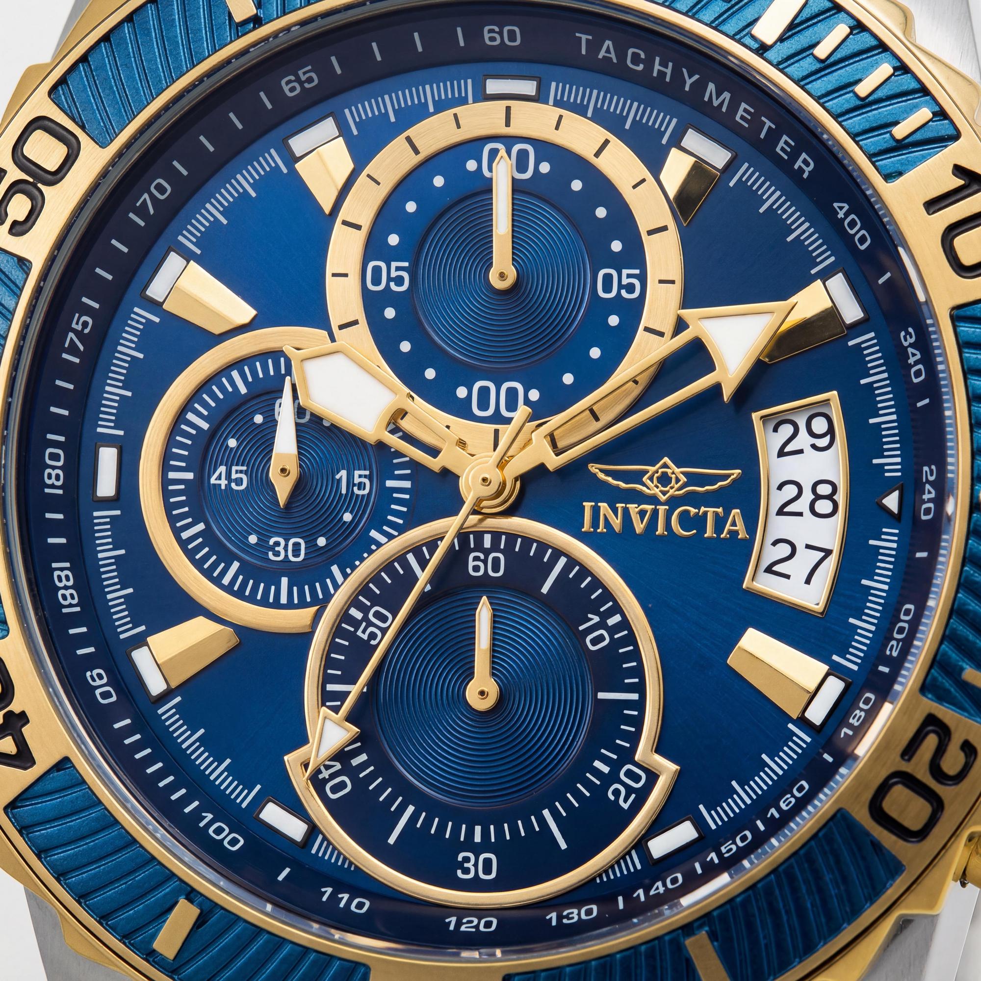 Invicta Pro Diver 22415 Men's Chronograph Watch, Gold Dial 45mm, Photo 2
