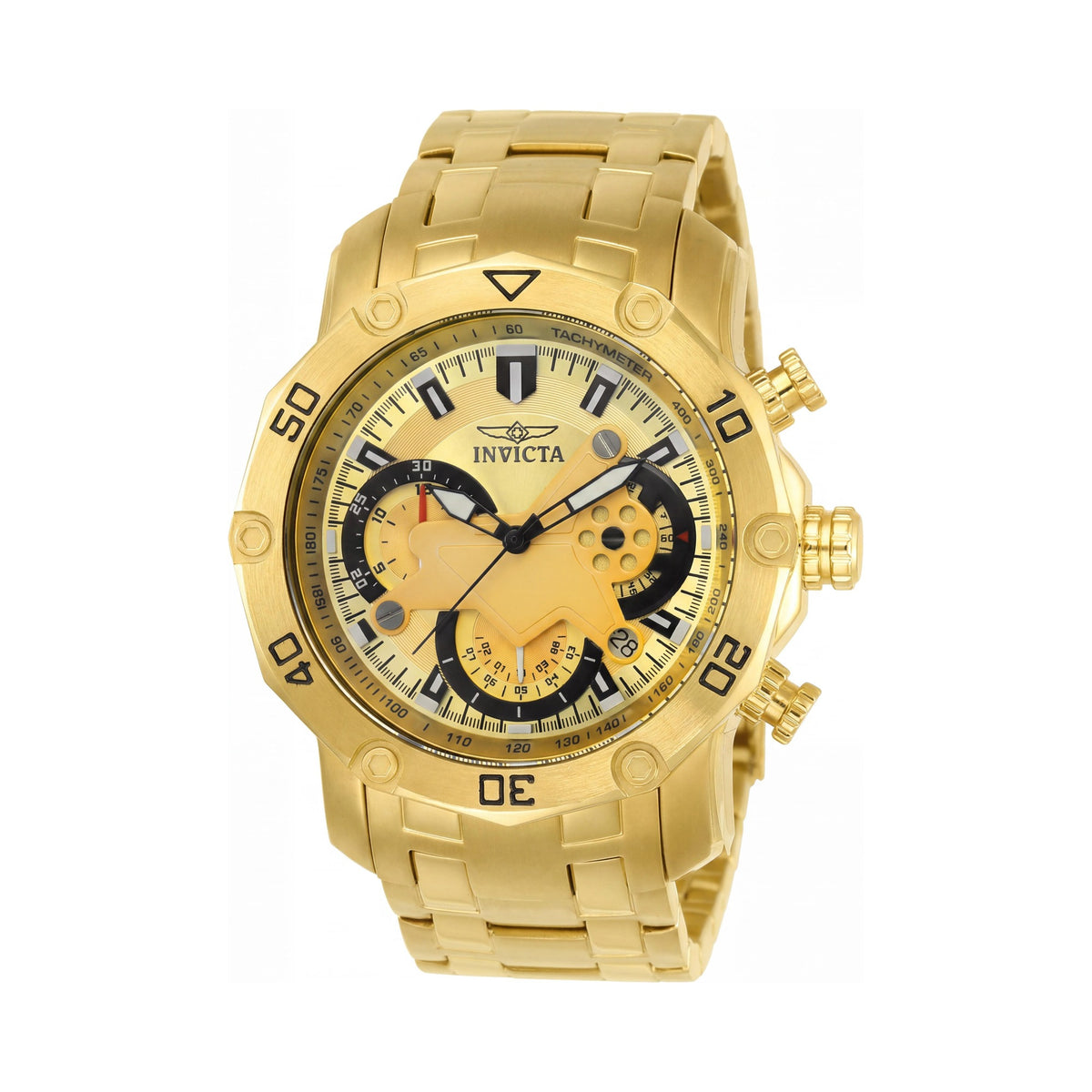 Reloj Invicta Pro Diver 22761 Unisex con Cronógrafo Dorado, 50mm, Photo 1