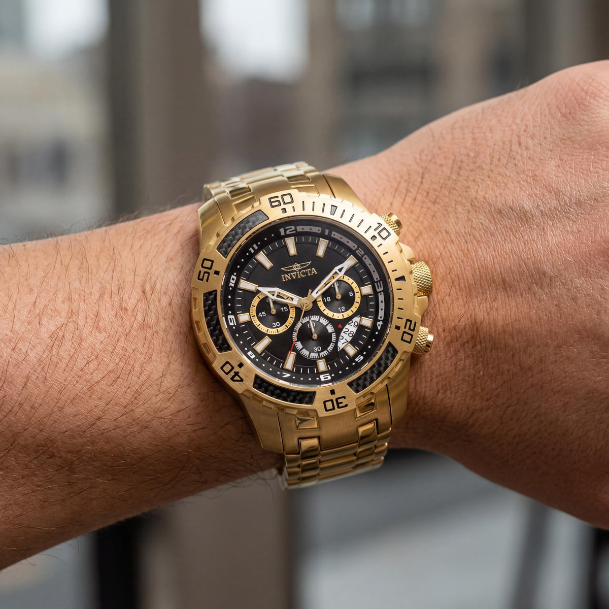 Reloj para hombre Invicta Pro Diver 24855 dorado, 51 mm, Photo 4