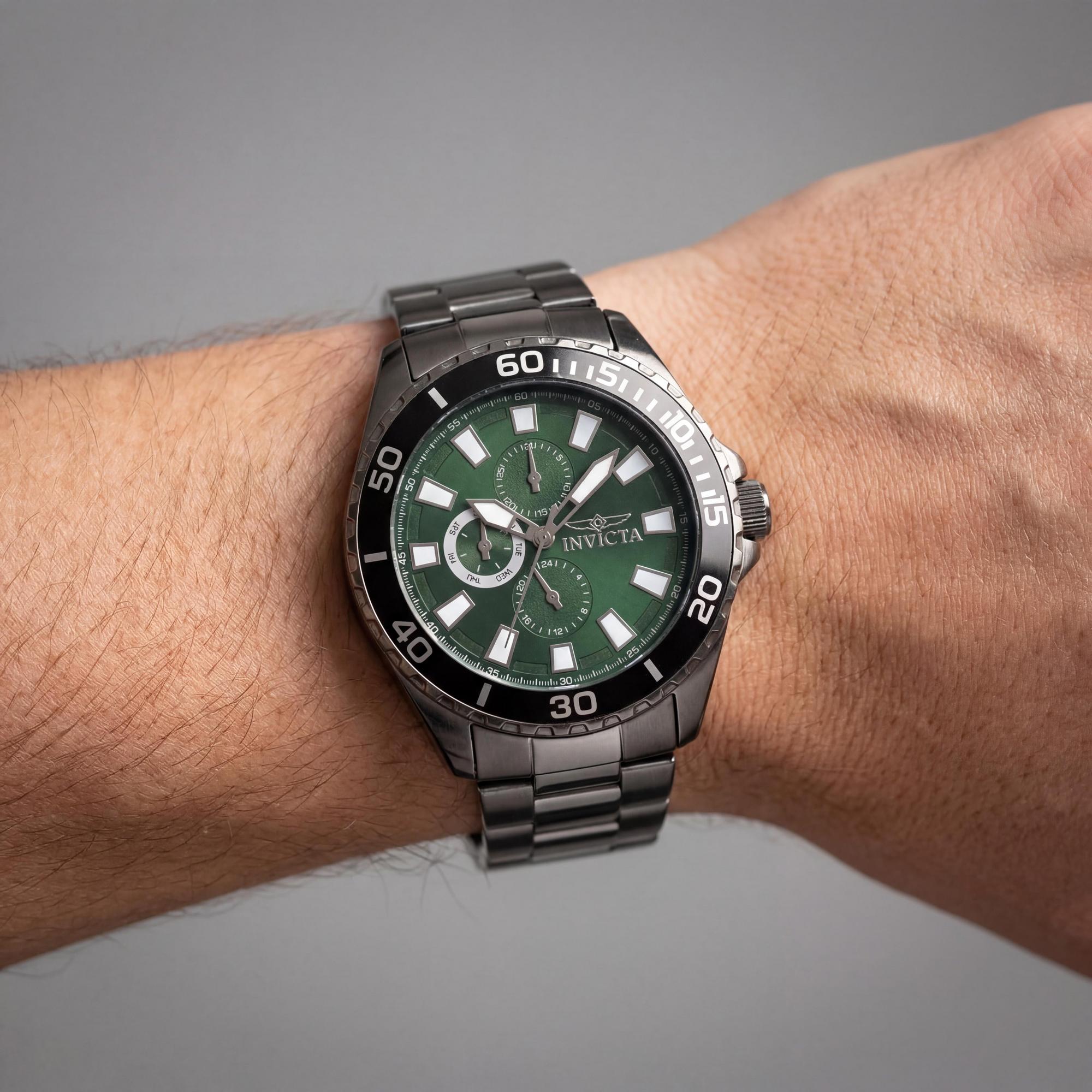 Reloj cronógrafo Invicta Pro Diver 29930 para hombre, esfera verde de 46 mm, Photo 3
