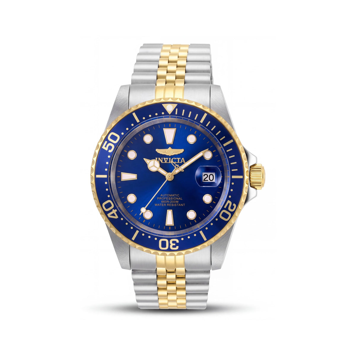 Invicta Pro Diver 30093 Reloj de hombre automático de acero inoxidable bicolor azul resistente al agua de 42 mm, Photo 1