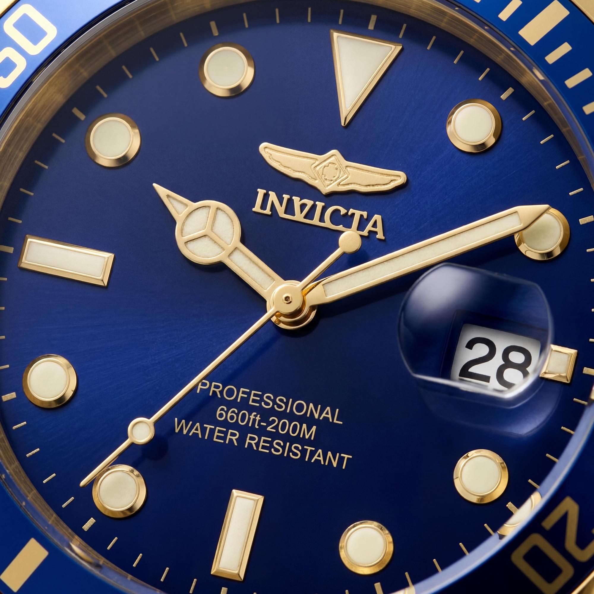 Invicta Pro Diver 33270 Reloj de Hombre, Esfera Dorada Acero Inoxidable 42mm, Photo 2
