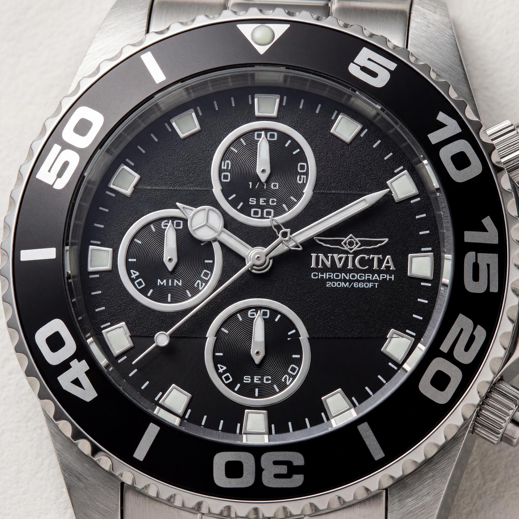 Invicta Pro Diver 43405 Unisex Watch, Black Dial Stainless Steel 43mm, Photo 2