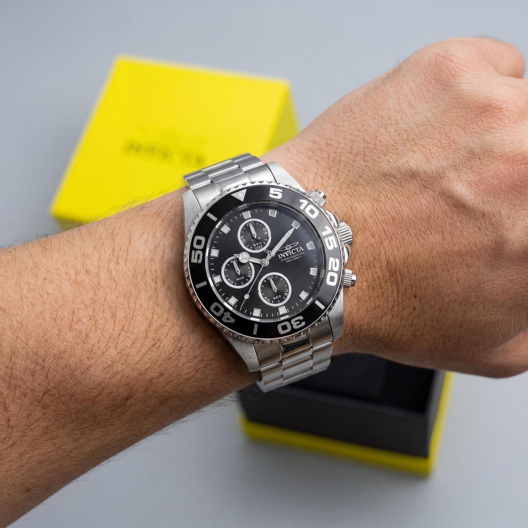 Invicta Pro Diver 43405 Unisex Watch, Black Dial Stainless Steel 43mm, Photo 3