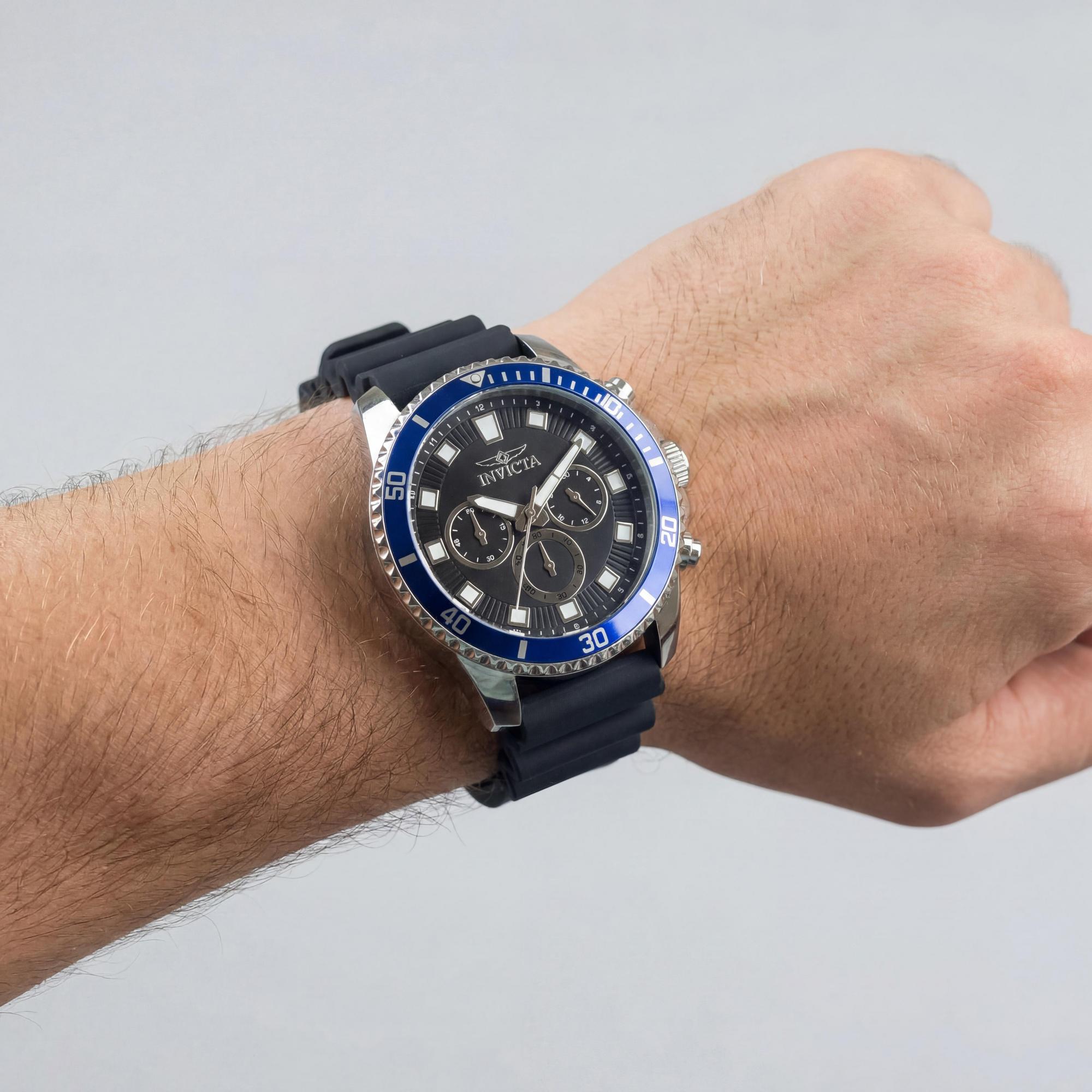Invicta Pro Diver 46118 Men's Chronograph Watch, Black Dial 45mm, Photo 3