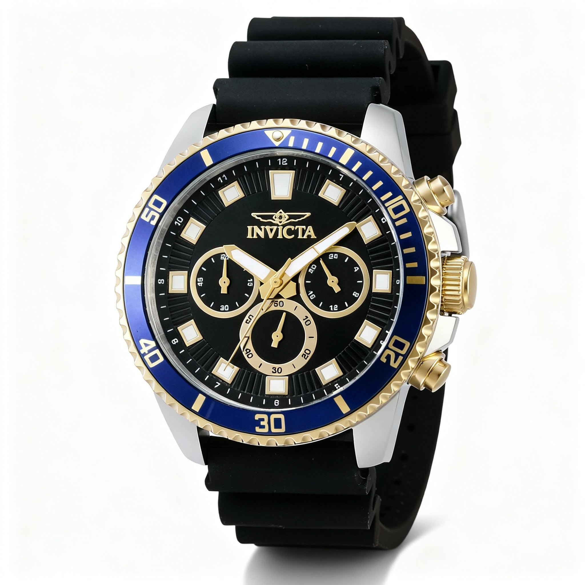 Invicta Pro Diver 46121 Men's Silver Black Chronograph Watch, 45mm, Photo 1