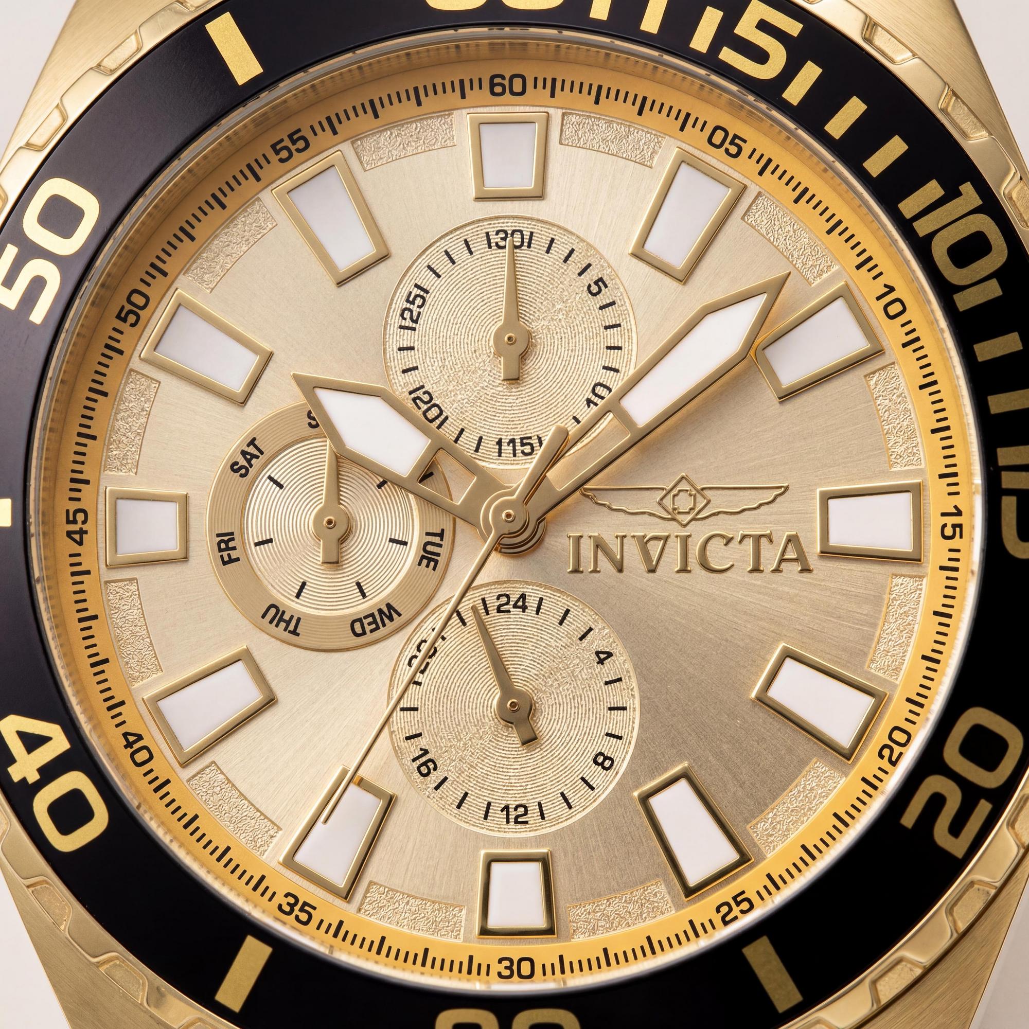Reloj cronógrafo Invicta Pro Diver 47577 unisex, esfera dorada 46 mm, Photo 2