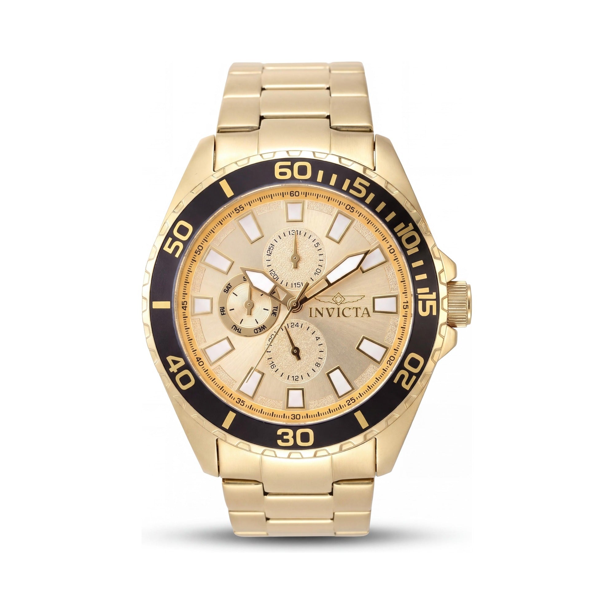 Reloj cronógrafo Invicta Pro Diver 47577 unisex, esfera dorada 46 mm, Photo 1