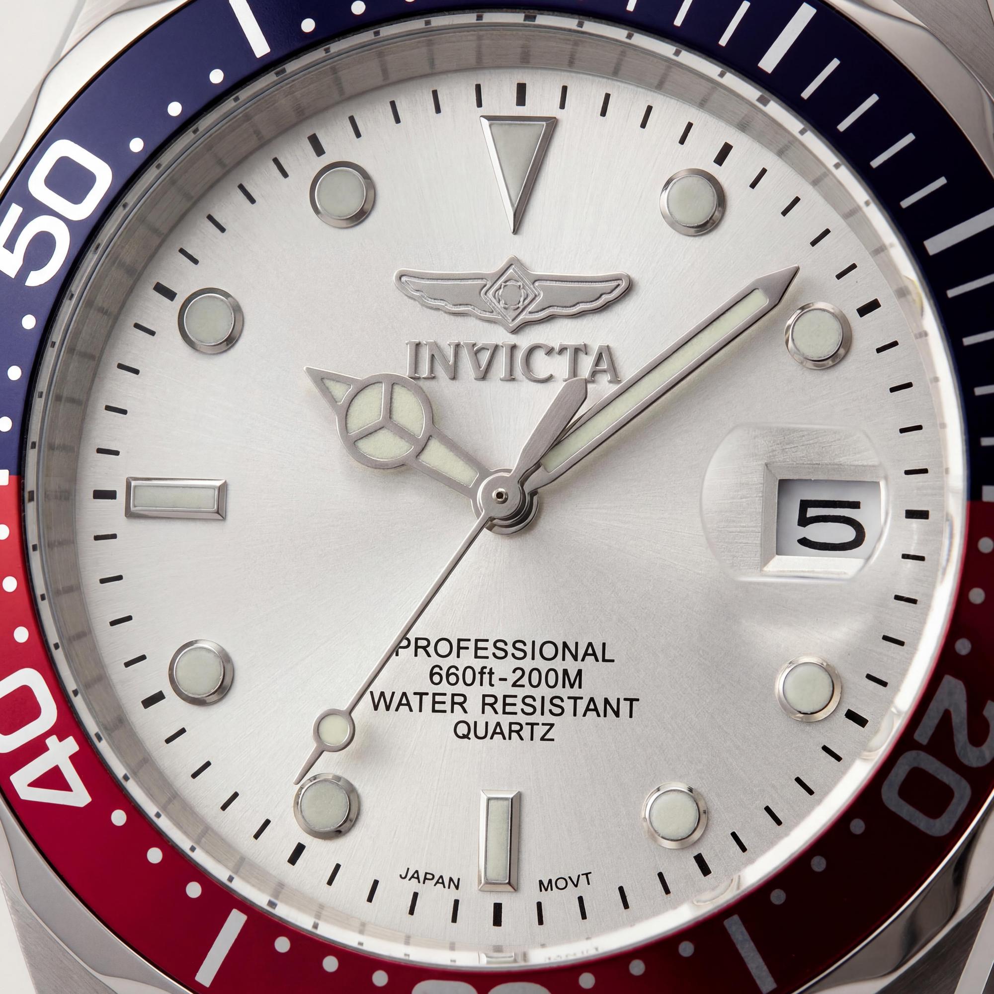 Invicta Pro Diver 8933 Men's Chronograph Watch, Silver Dial 41mm, Photo 2