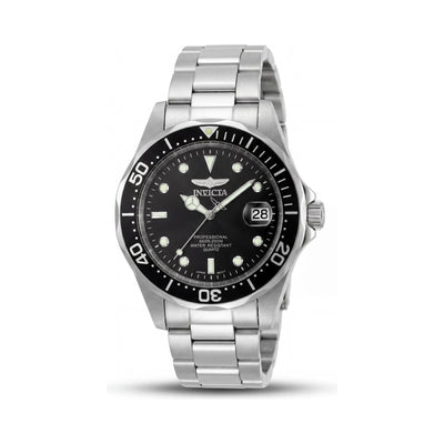 Invicta Pro Diver Black Dial Stainless Steel Women's Watch, 37mm