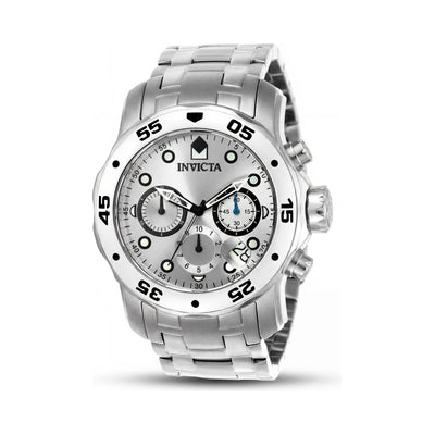 Invicta Pro Diver SCUBA 0071 Silver Dial Stainless Steel Unisex Watch, 48mm
