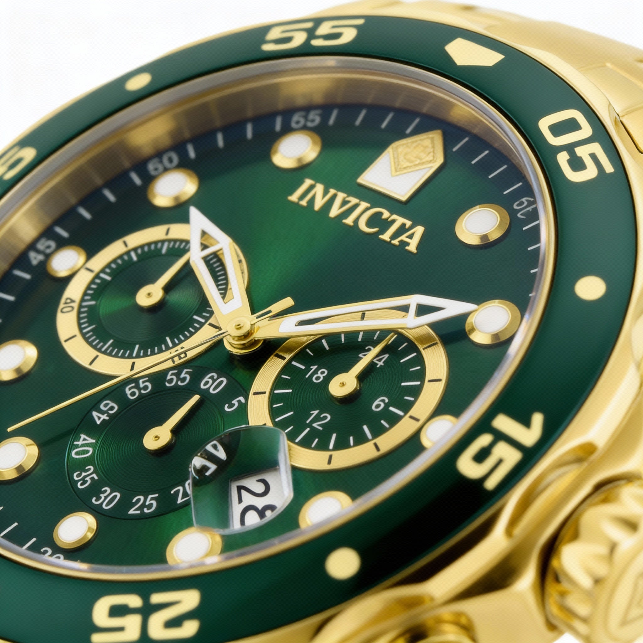 Invicta Pro Diver SCUBA Unisex Chronograph Watch, Green Dial 48mm, Photo 2