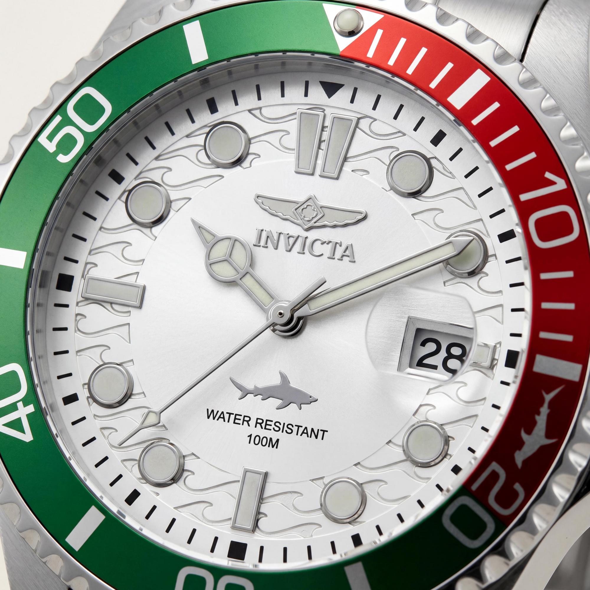 Invicta Pro Diver Men's Watch, Silver Dial Stainless Steel 43mm, Photo 2