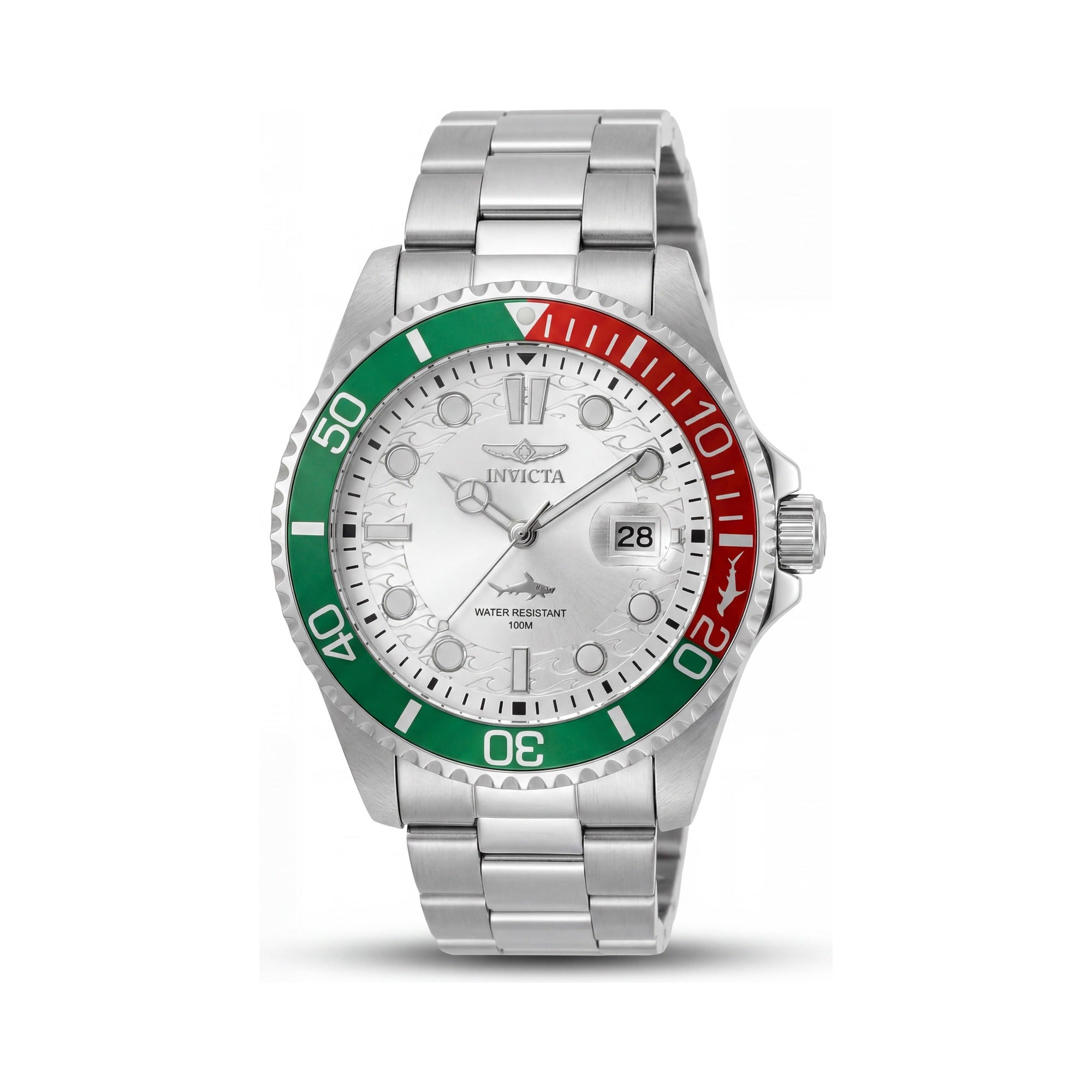 Invicta Pro Diver Men's Watch, Silver Dial Stainless Steel 43mm, Photo 1