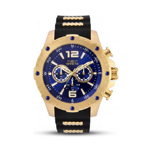 Invicta Quartz Watch,Chronograph Gold Dial Stainless Steel Men's Watch, 50mm