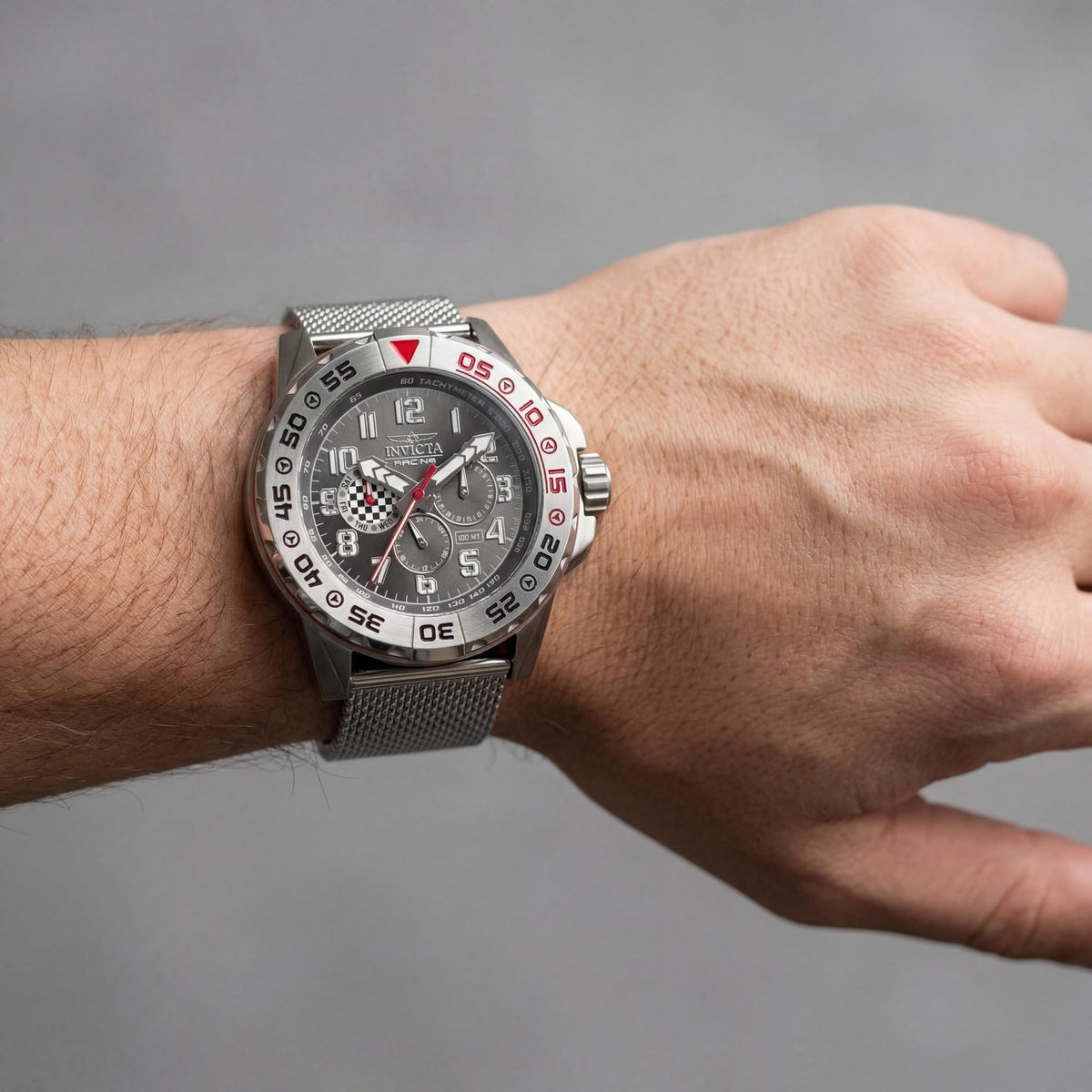 Invicta Racing 47213 Unisex Silver Watch, 48mm, Photo 3