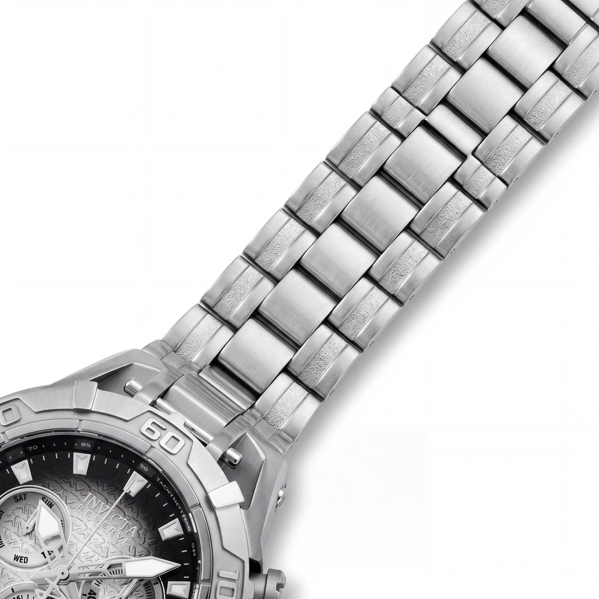 Invicta Reserve Ocean Warrior 47847 Cronógrafo Unisex Acero Inoxidable Esfera Negra Plateada Brazalete 54mm, Photo 3