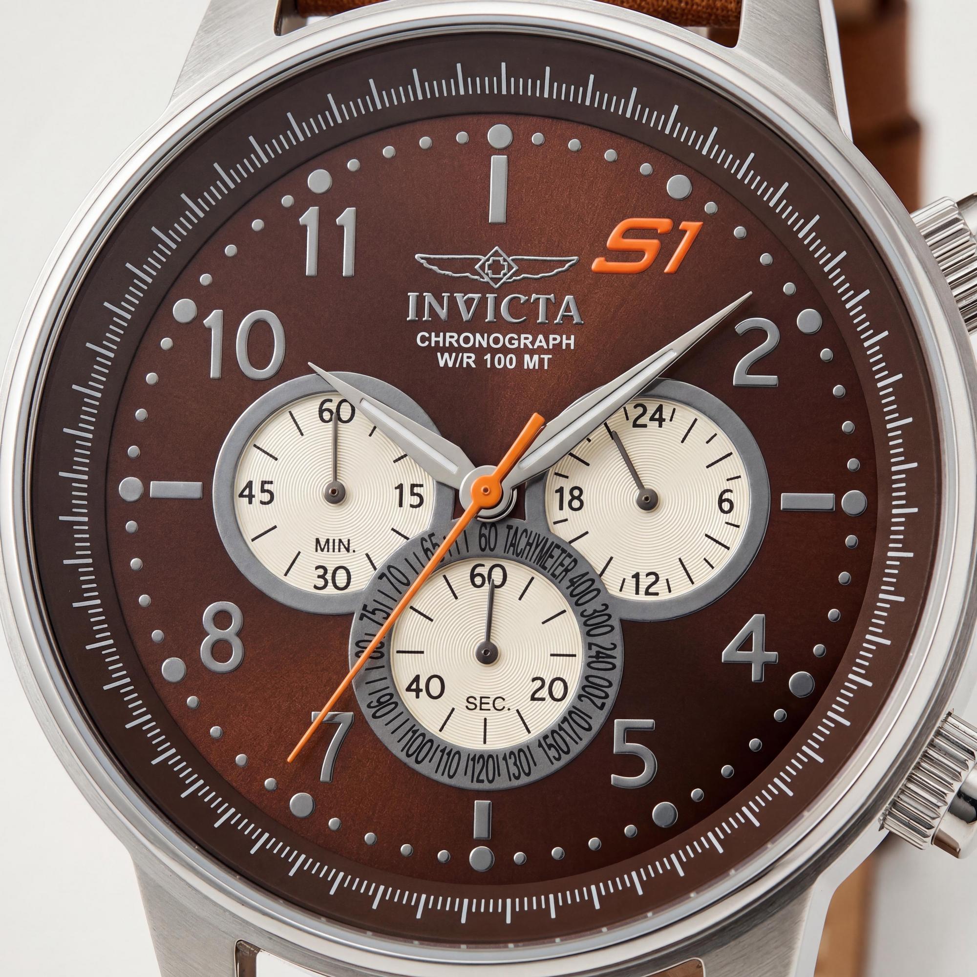 Invicta S1 Rally Men's Chronograph Watch, Silver Dial 40mm, Photo 2
