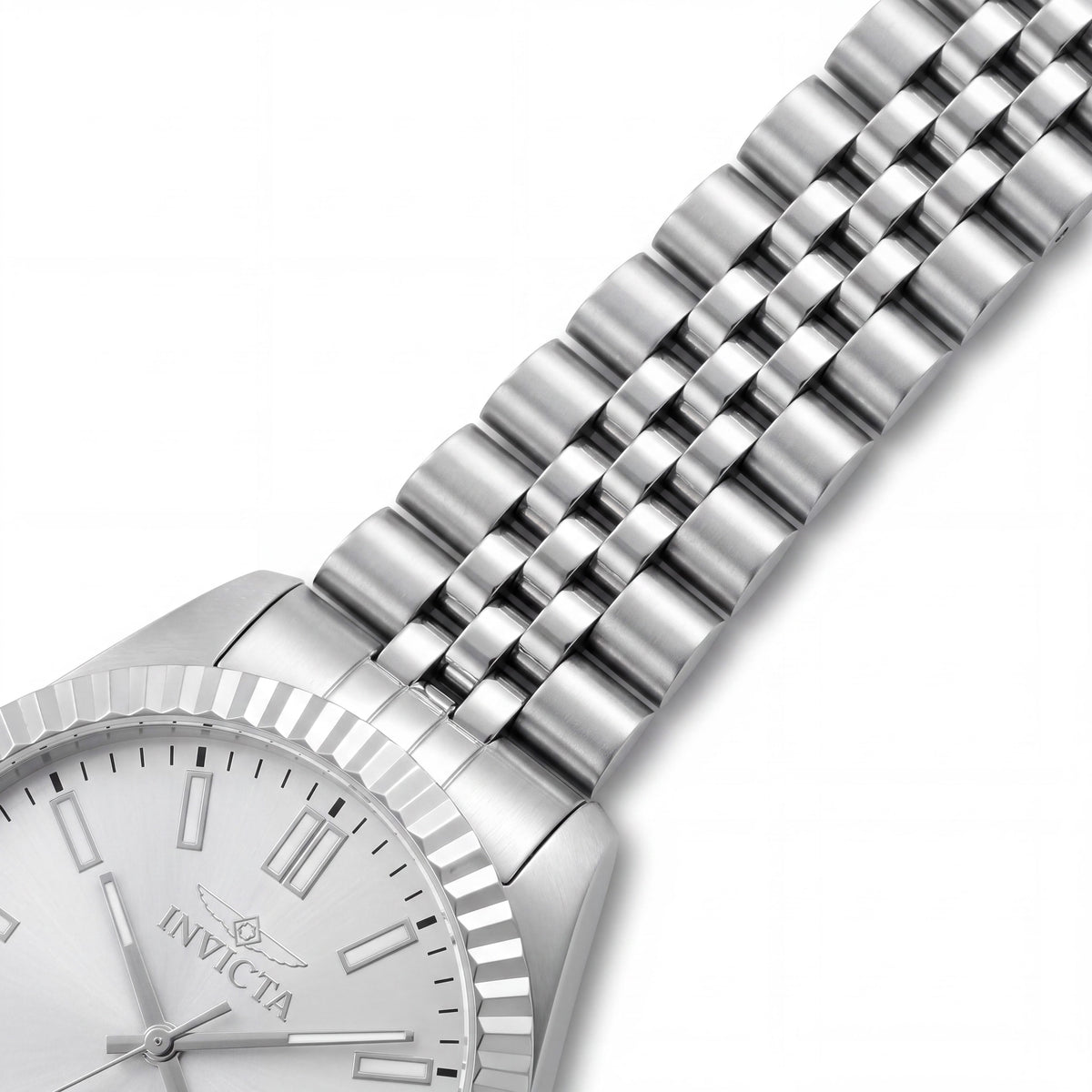 Invicta Specialty 47479 Reloj unisex de cuarzo con esfera plateada, caja y brazalete de acero inoxidable 43 mm, Photo 3