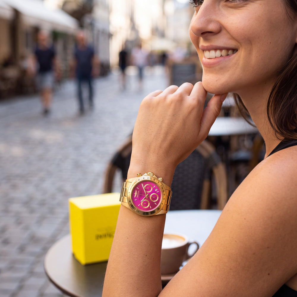 Invicta Speedway 18255 Women's Watch — side view, Stainless Steel case 39mm