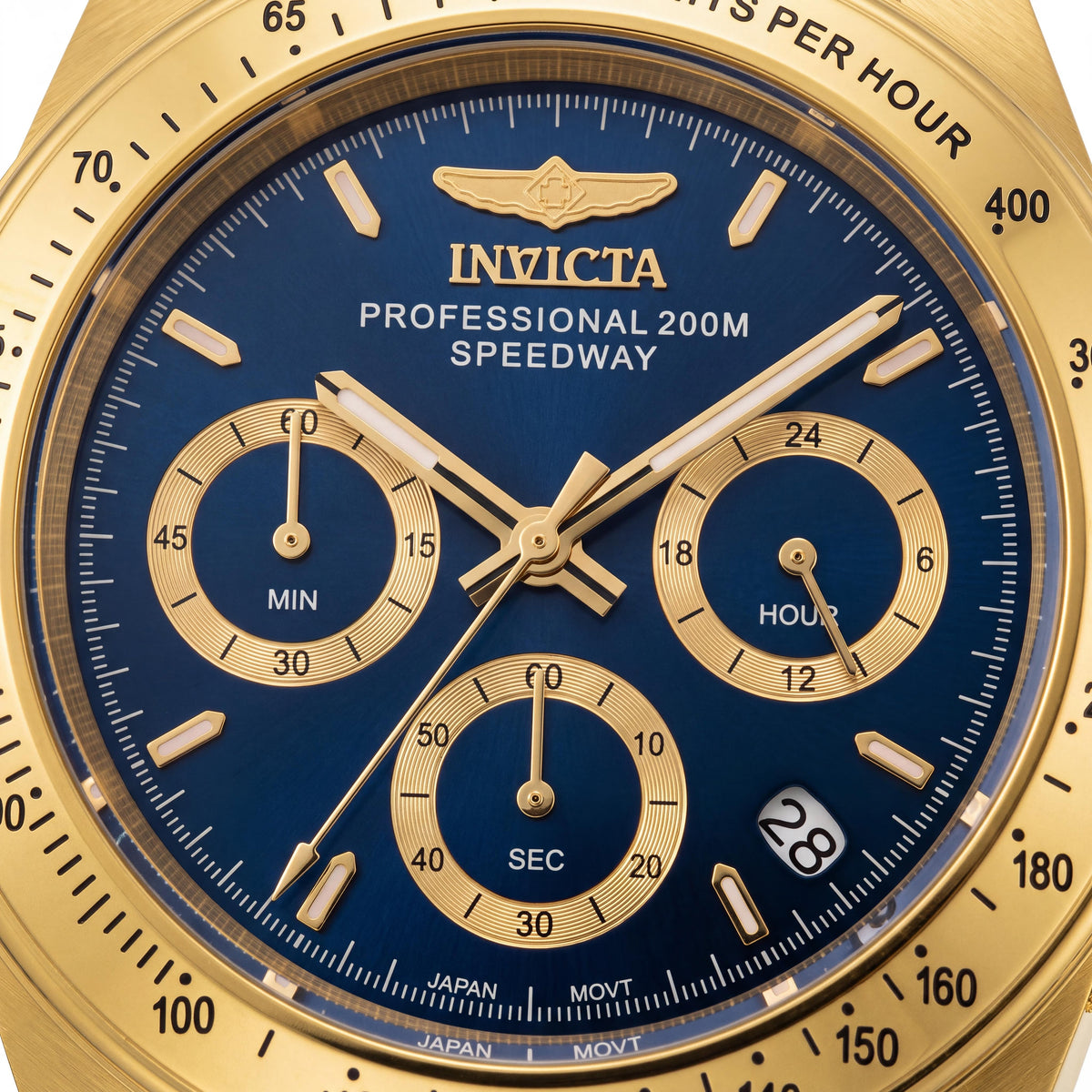 Invicta Speedway 30999 Unisex Gold Chronograph Watch, 39mm, Photo 2