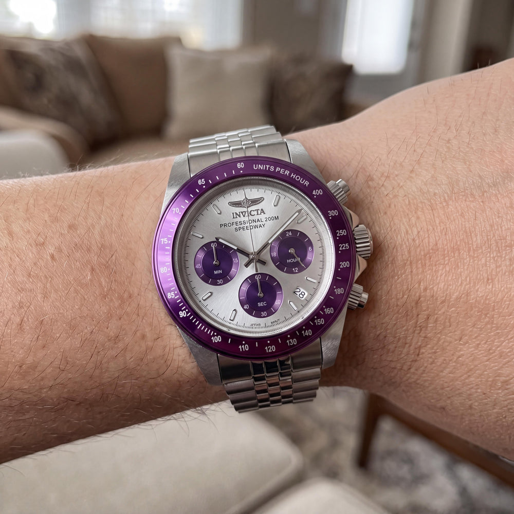 Invicta Speedway 36735 Unisex Watch — side view, Stainless Steel case 39mm