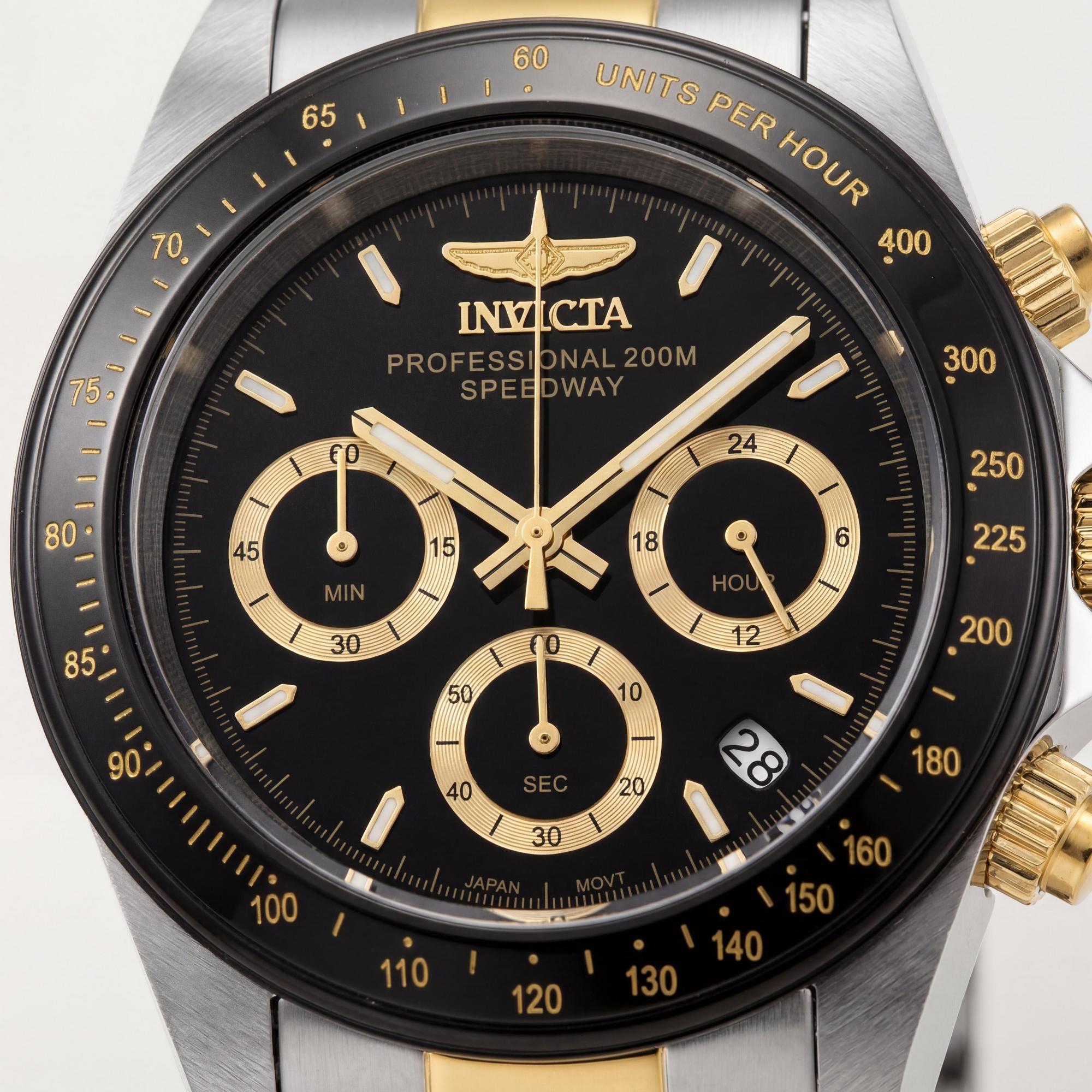 Invicta Speedway 36743 Men's Watch, Black Dial Stainless Steel 39mm, Photo 2