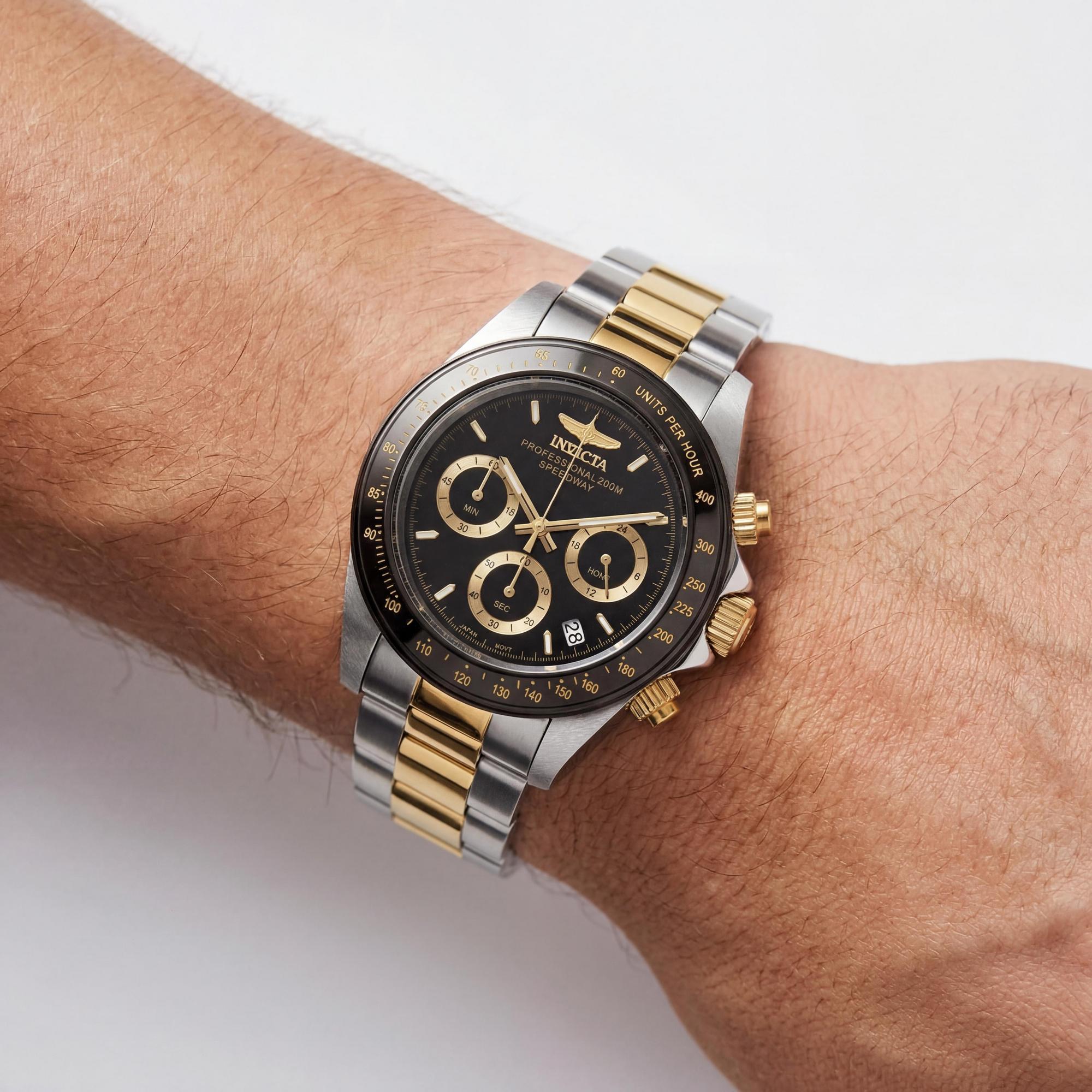 Invicta Speedway 36743 Men's Watch, Black Dial Stainless Steel 39mm, Photo 3