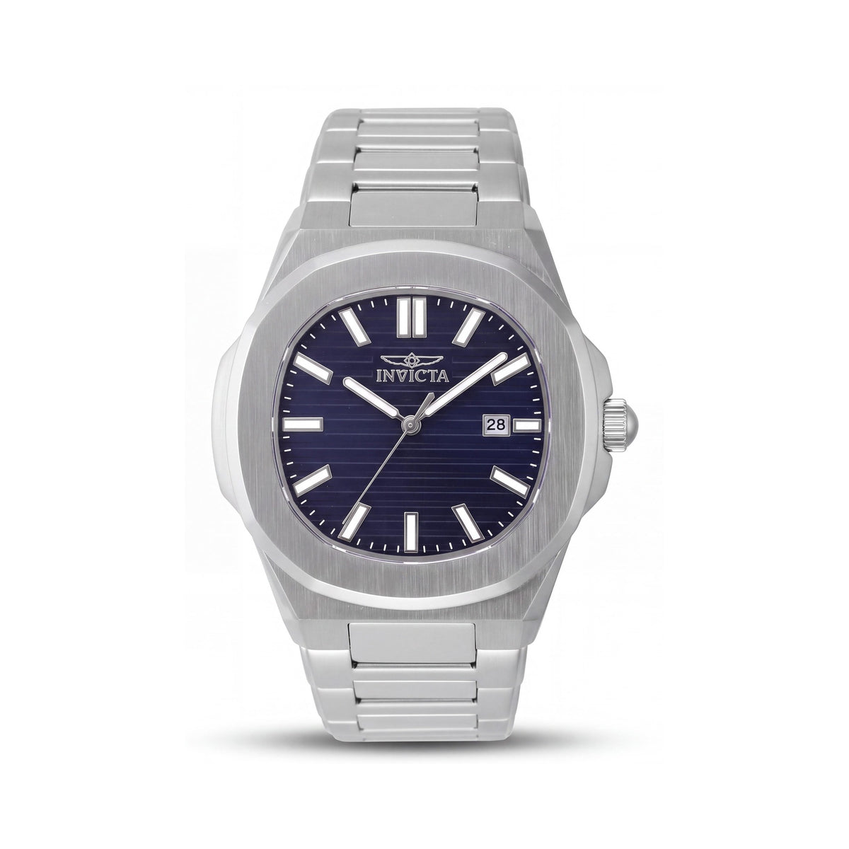Invicta Speedway 48320 Reloj de cuarzo unisex, caja de acero inoxidable plateada, esfera azul, 41 mm, Photo 1