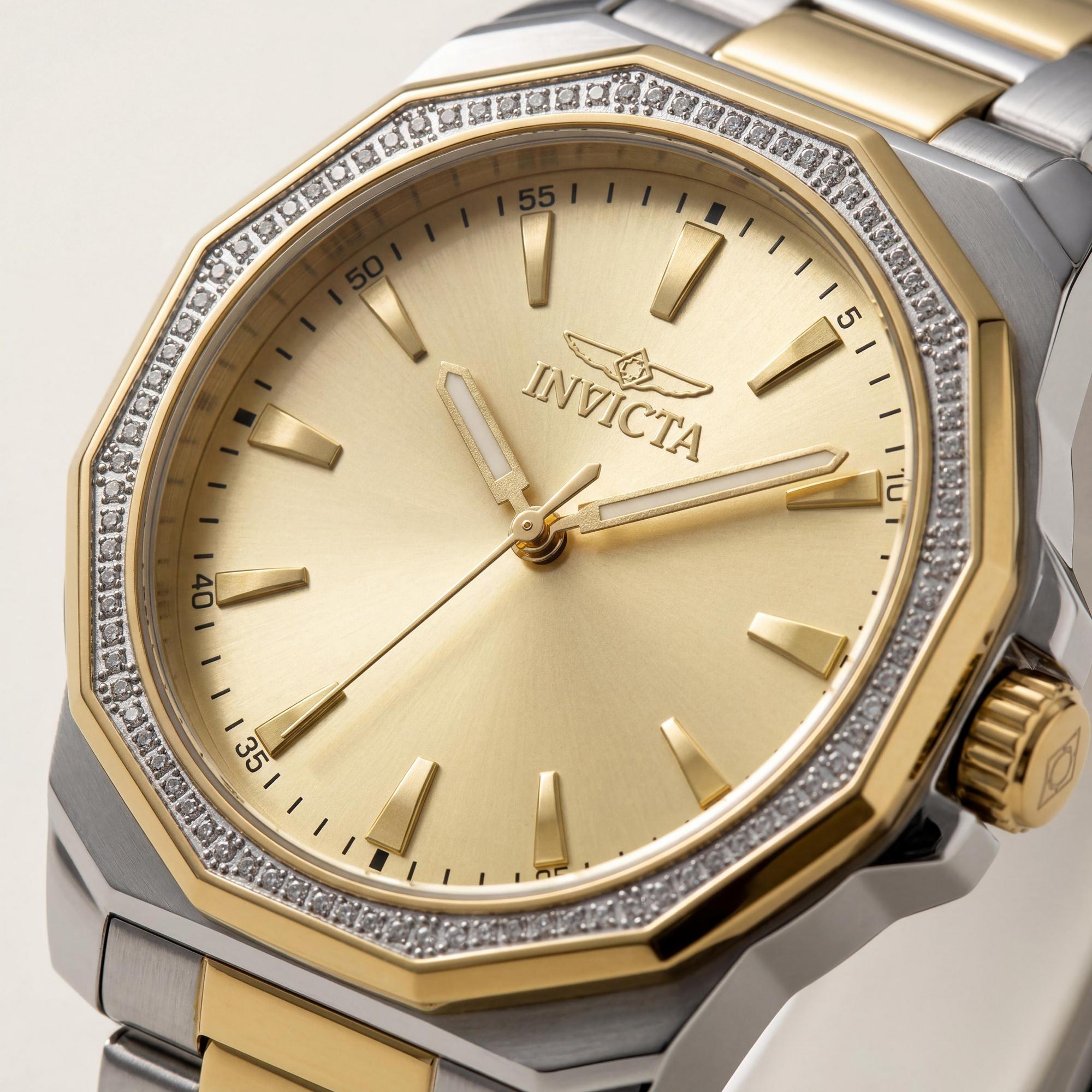 Reloj Invicta Speedway 49106 unisex, esfera dorada, acero inoxidable de 42 mm, Photo 2