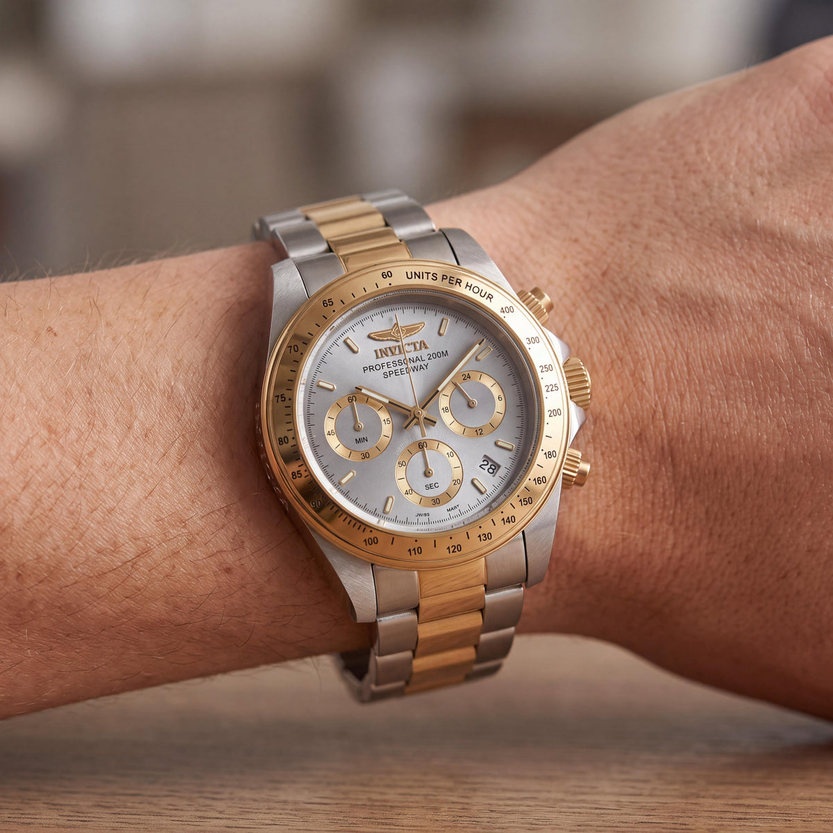 Reloj cronógrafo unisex Invicta Speedway ILE9212A plateado, 39 mm, Photo 4