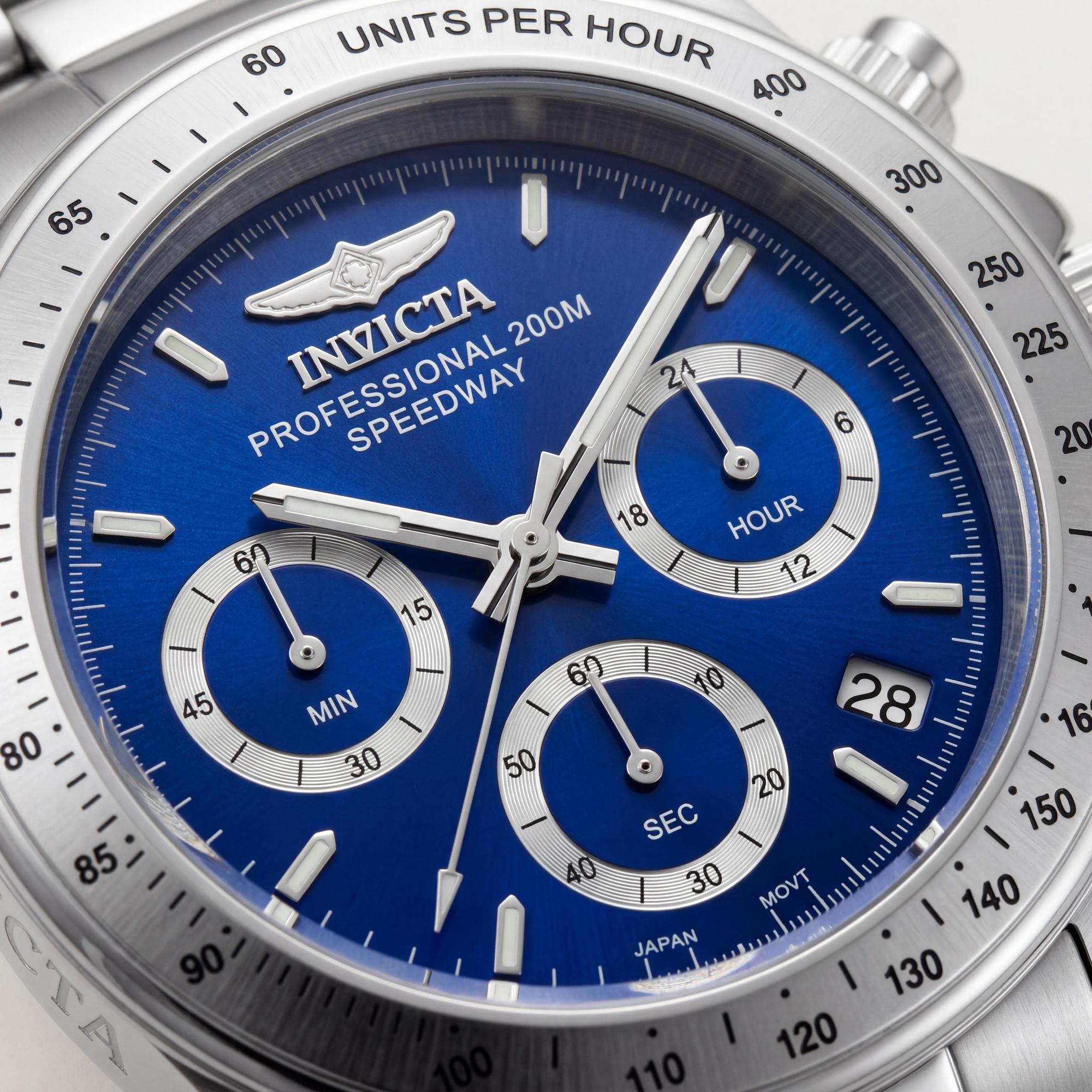 Invicta Speedway Reloj cronógrafo para hombre, esfera plateada de 40 mm, Photo 2