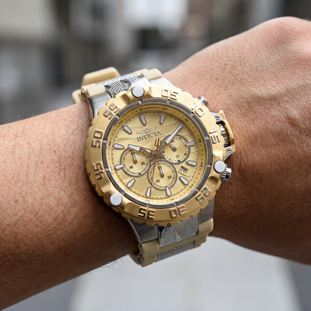 Reloj cronógrafo unisex Invicta Subaqua 48553, dorado, 55 mm, Photo 3
