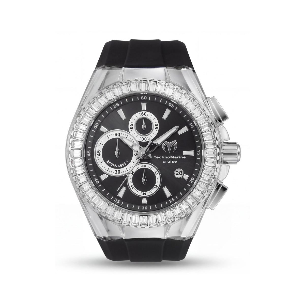 Reloj Cronógrafo Unisex Invicta de correa, diseñado con función de cronómetro para medir intervalos de tiempo, presentado en una caja plateada., Photo 1