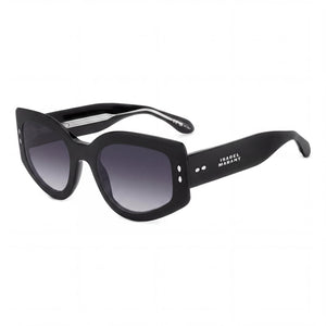 Isabel Marant 0156/S Black Rectangle Sunglasses for Women, Black lens