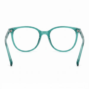 Isabel Marant Oval Eyeglasses Unisex — side view, Blue Acetate temples