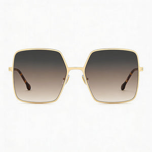 Isabel Marant Casual Square Sunglasses Women — side view, Non-Polarized Grey brown double shade lens