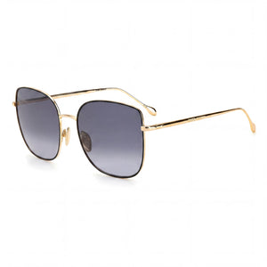 Isabel Marant Classic Gold Cat Eye Sunglasses for Women, Black Gold lens