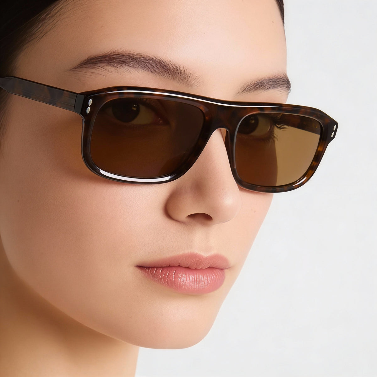 Isabel Marant Havana Brown Rectangle Sunglasses for Women, 56mm, Photo 3