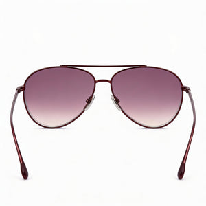 Isabel Marant IM 0011/S Aviator Sunglasses Women — side view, Gold Mirror on Burgundy Shaded lens