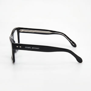 Isabel Marant Im 0018 Rectangle Eyeglasses Unisex — side view, Black Acetate temples