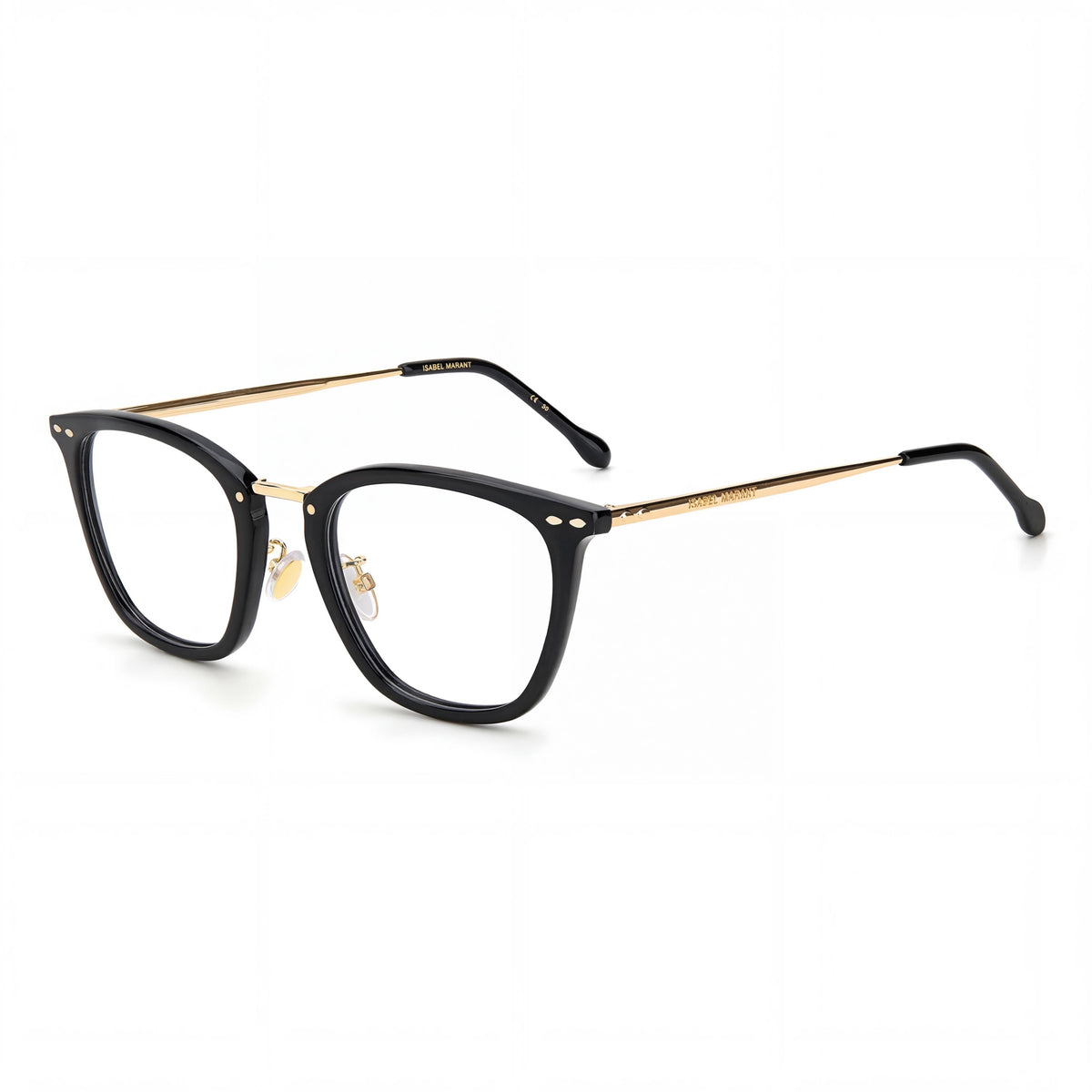 Gafas de sol modernas para mujer Isabel Marant con montura de poliamida negra dorada y ancho de lente de 50 mm, Photo 1