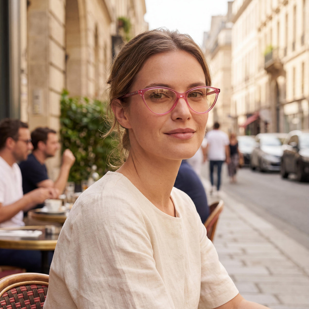 Gafas graduadas de ojo de gato para mujer Isabel Marant Im 0065 en color rosa, 55 mm, Photo 4